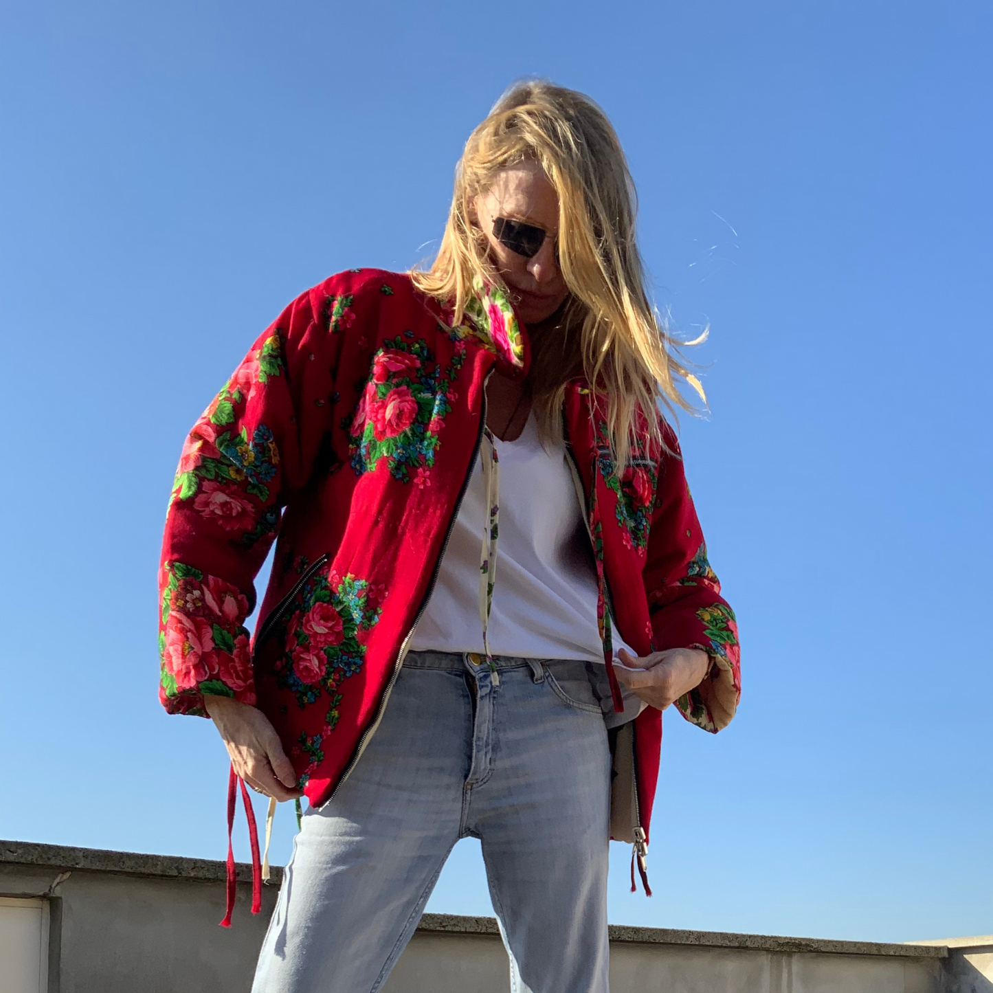 Babushka double jacket - Red