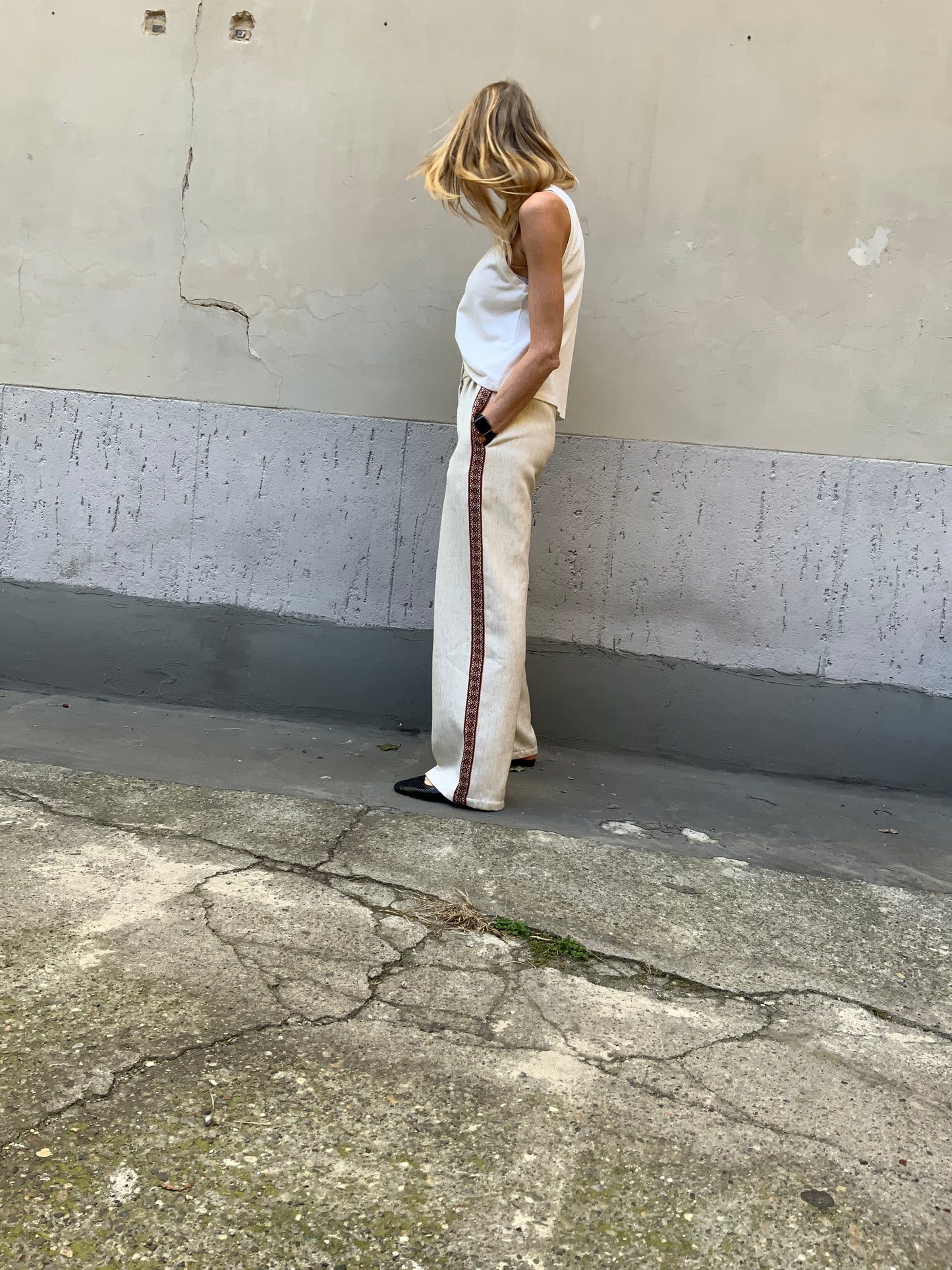 White Ivan trousers