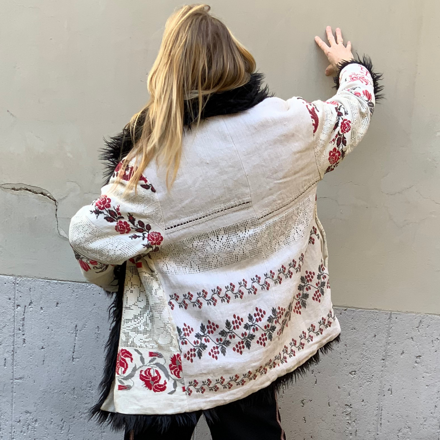 Icona Eco double fur coat